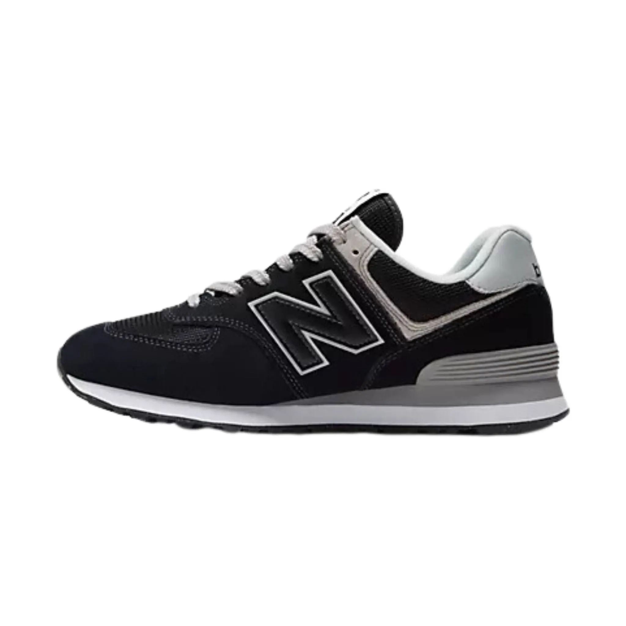 New Balance Men's 574 Core Shoes - Black/White