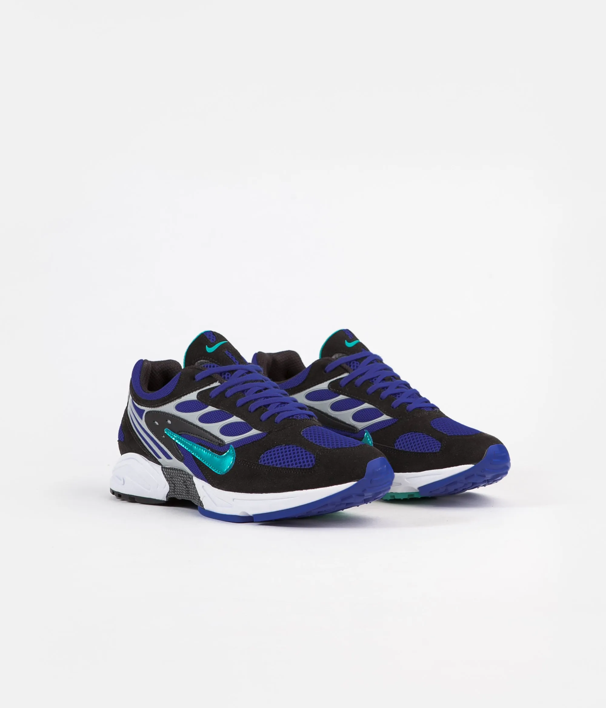 Nike Air Ghost Racer Shoes - Black / Hyper Jade - Racer Blue - Wolf Grey