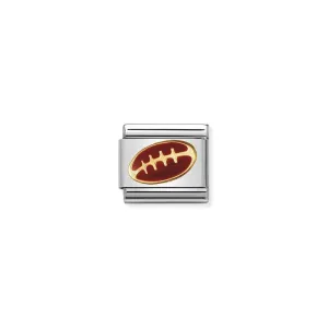 Nomination Composable Link American Football, 18K Gold & Enamel