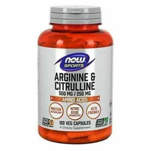 NOW Sports Arginine & Citrulline 120 Caps