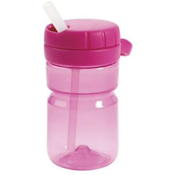 OXO TOT - Twist Top Straw Bottle Pink (350ml)