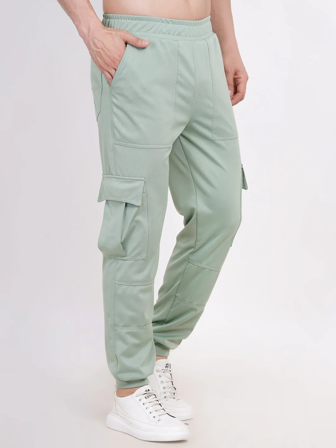 Pista Green & beige cargo pants mens