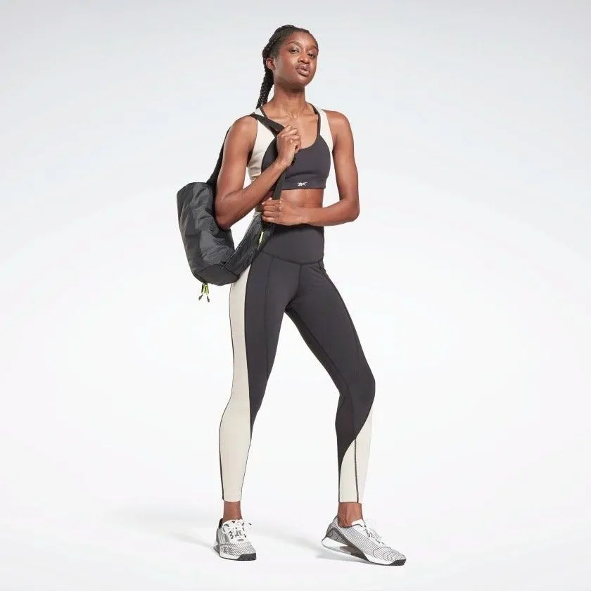 reebok Lux Racer Padded Colorblock Sports Bra