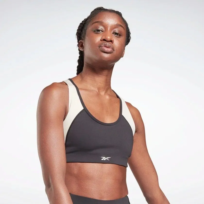 reebok Lux Racer Padded Colorblock Sports Bra