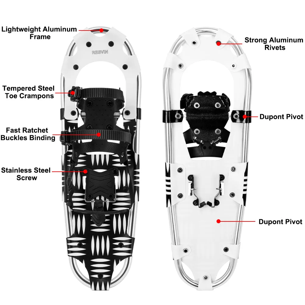 Snowshoes and Winter walker Snowshoe 30" Lightweight Backpacking Aluminum with Carrying Tote Bag for Men Women