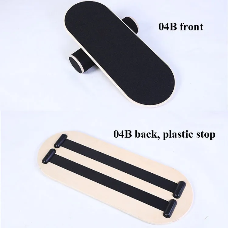 Surfing Ski Balance Board Roller Wooden Yoga Board, Specification: 04B Black Sand