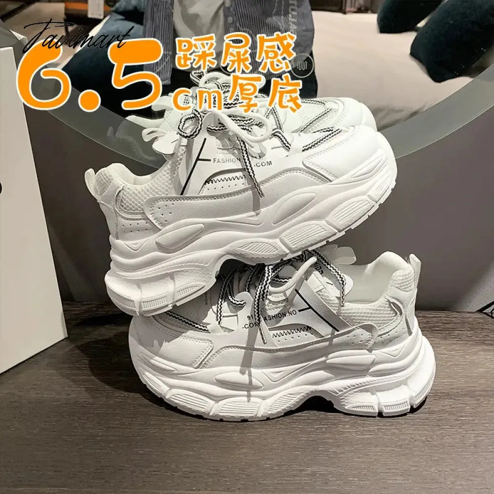 Tavimart New Spring Autumn Women Sneakers Women's Casual Shoes Fashion Chunky Sneakers Woman Thick Sole Sport Jogging Shoes