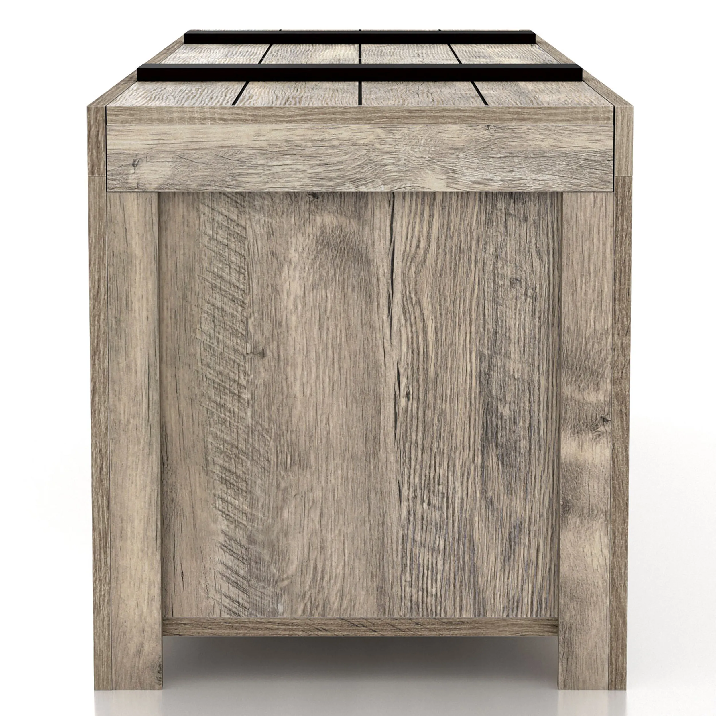 Welforn Rustic Brown Plank-style Storage Bench