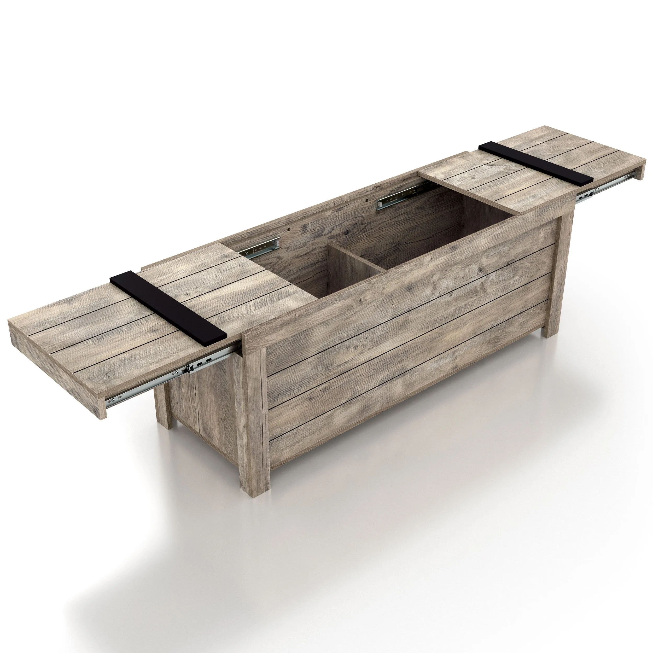 Welforn Rustic Brown Plank-style Storage Bench