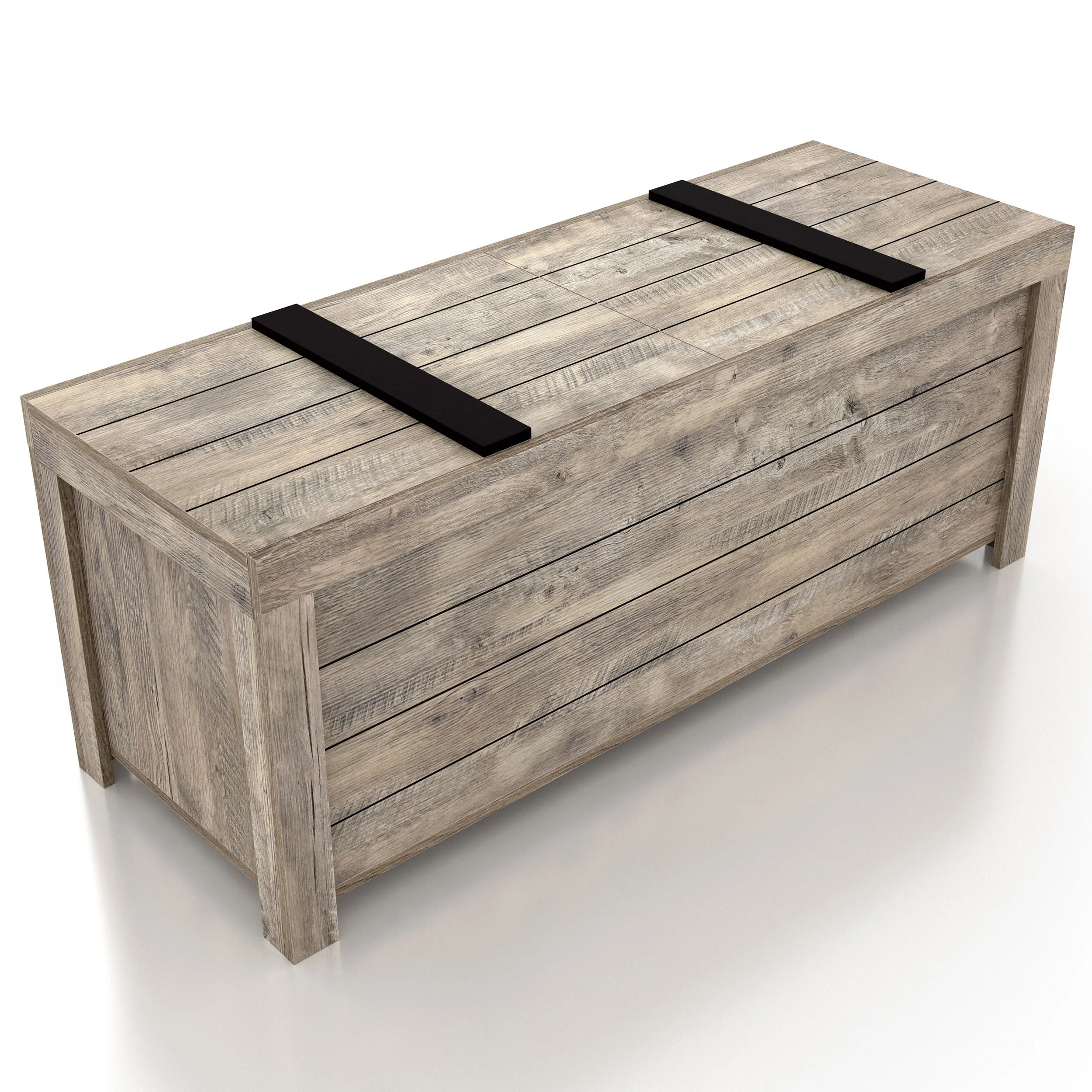 Welforn Rustic Brown Plank-style Storage Bench