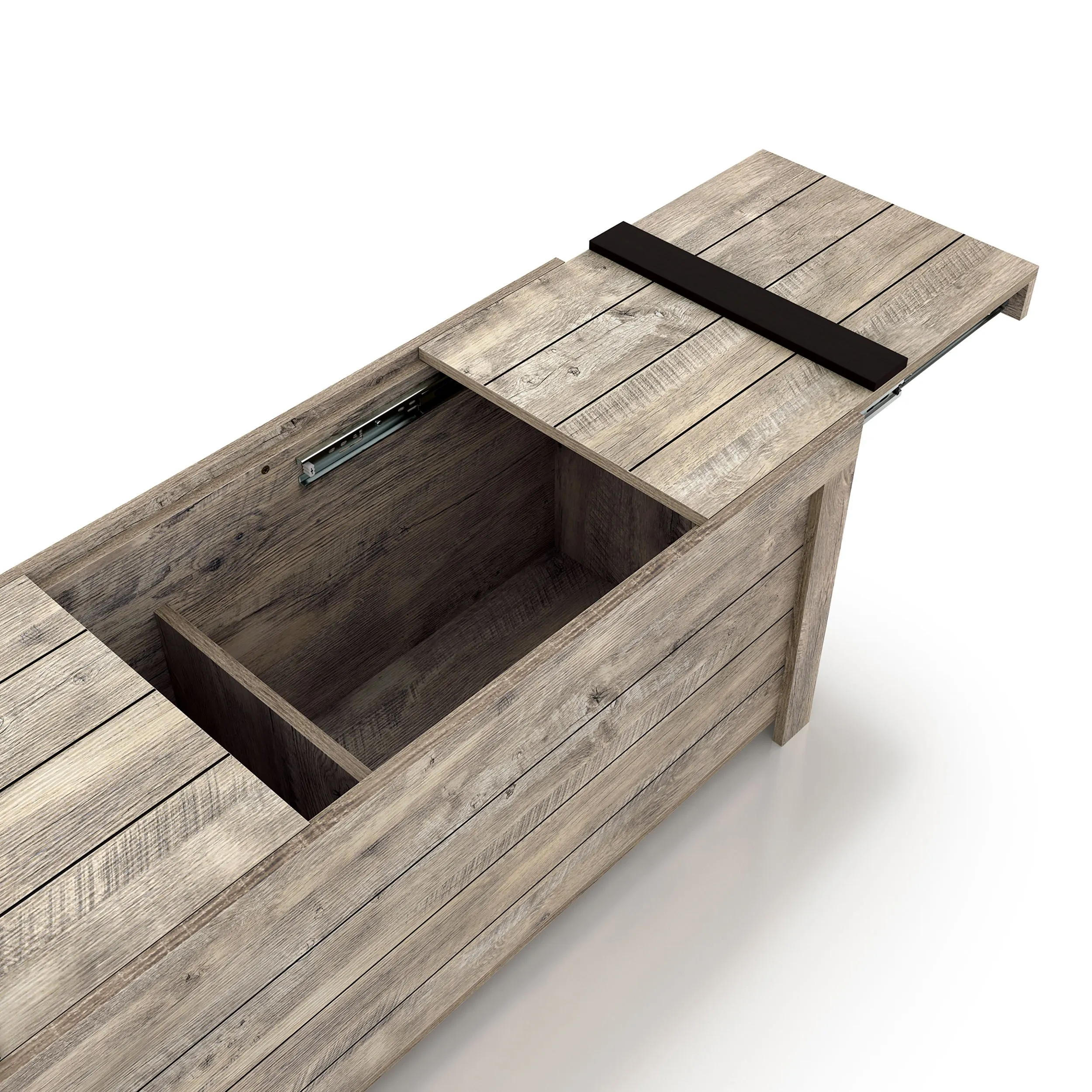 Welforn Rustic Brown Plank-style Storage Bench