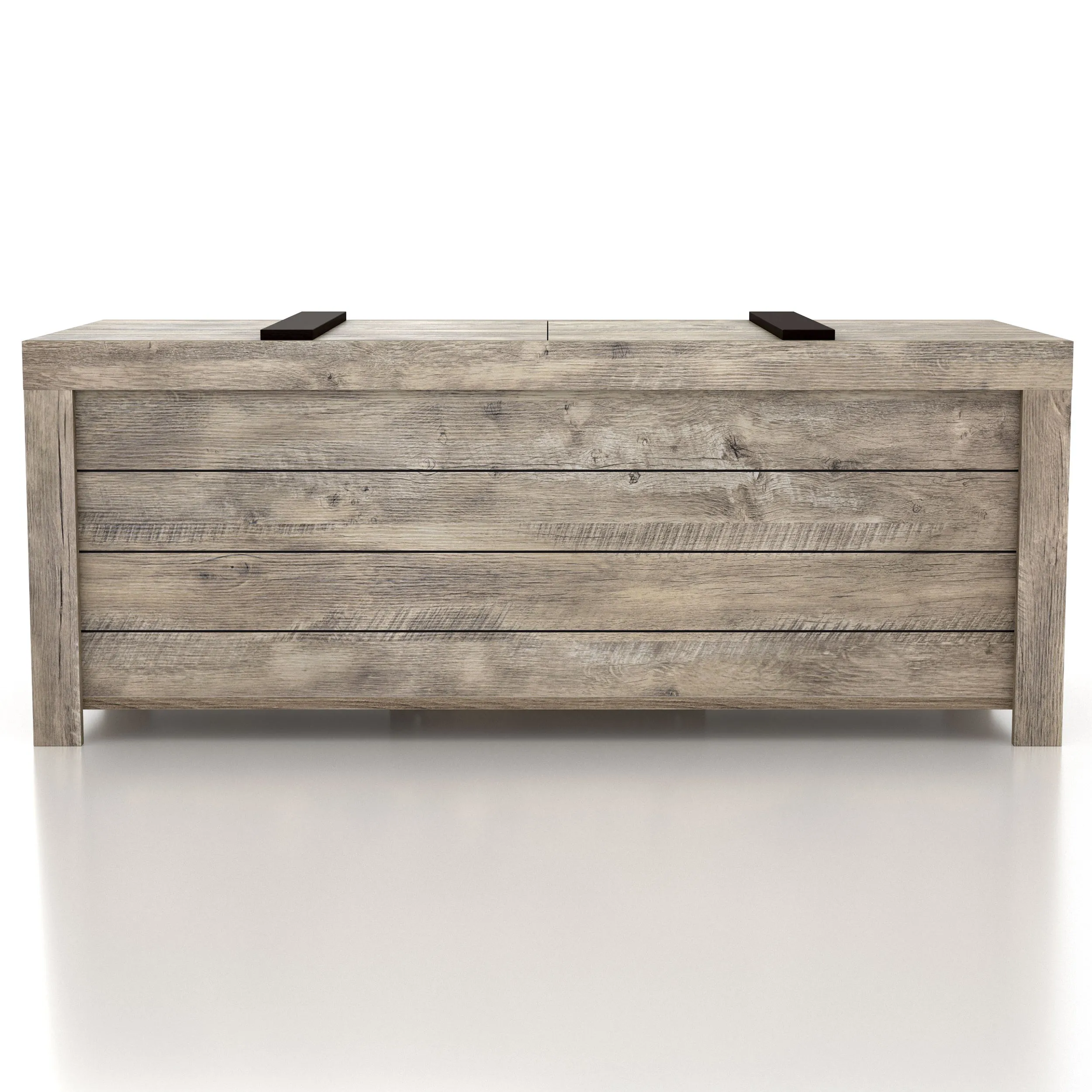 Welforn Rustic Brown Plank-style Storage Bench