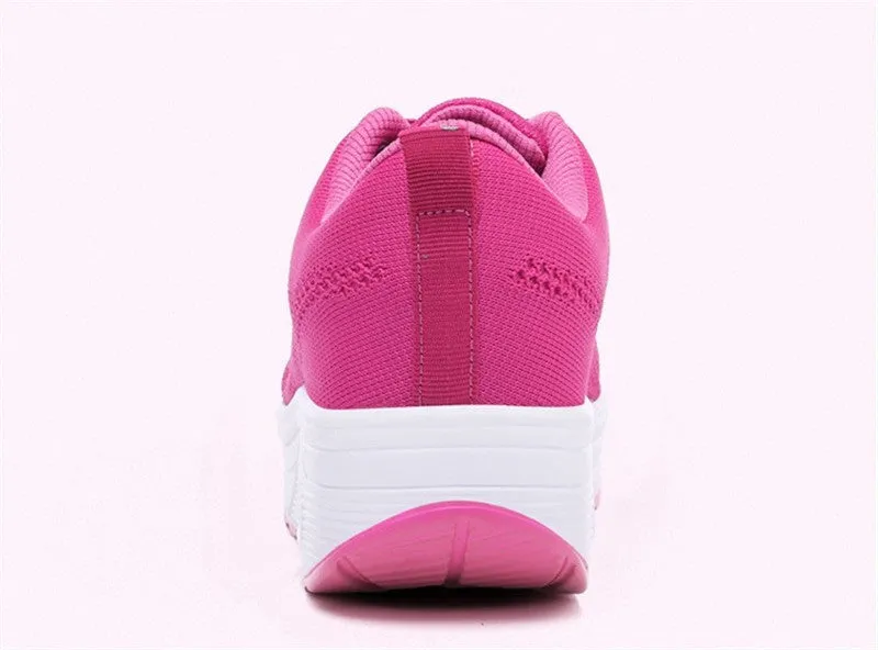 Women Platform Sneakers Lightweight Air Cushion Gym Fashion Shoes Breathable Walking Running Athletic Sport