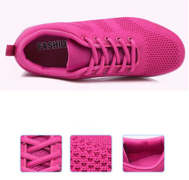 Women Platform Sneakers Lightweight Air Cushion Gym Fashion Shoes Breathable Walking Running Athletic Sport